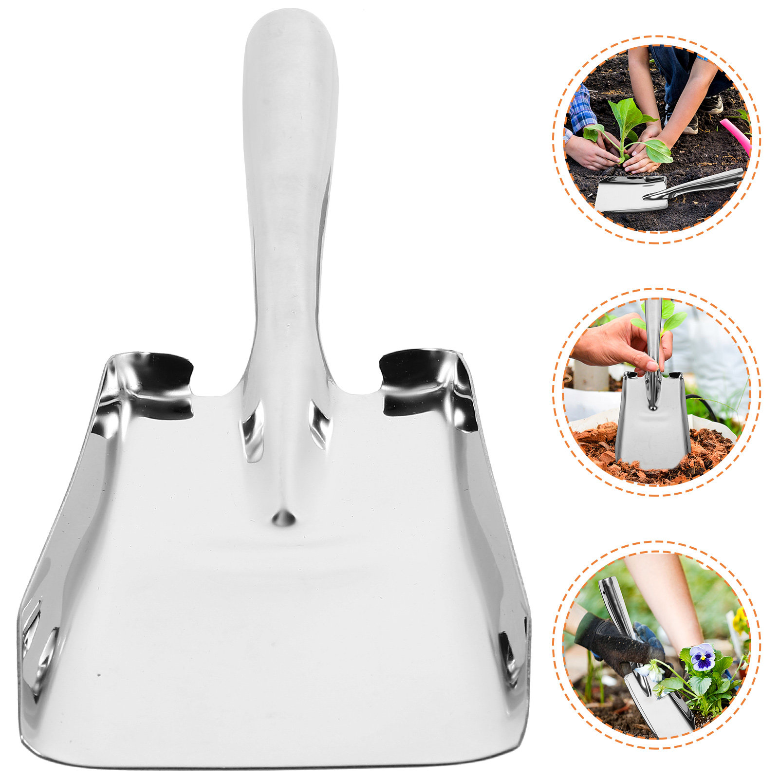 Vegetable Transplanter - مجرفة من الفولاذ المقاوم للصدأ سميكة