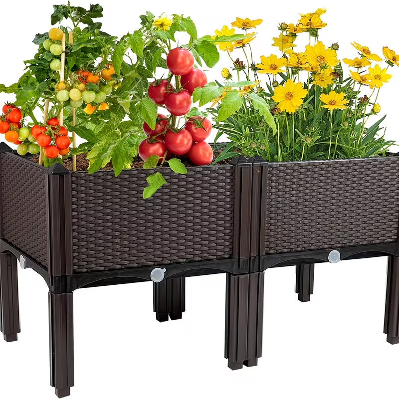 حوض زراعة مرتفع بأرجل بتأثير ا - مراجعة Vegetable Transplanter وسعره