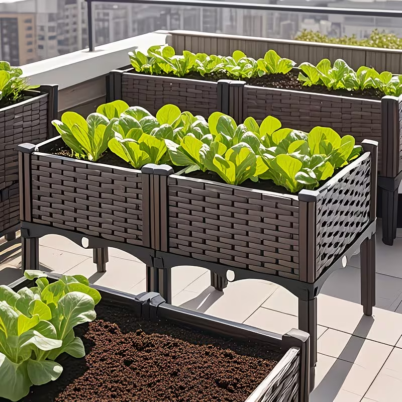 حوض زراعة مرتفع بأرجل بتأثير ا - مراجعة Vegetable Transplanter وسعره