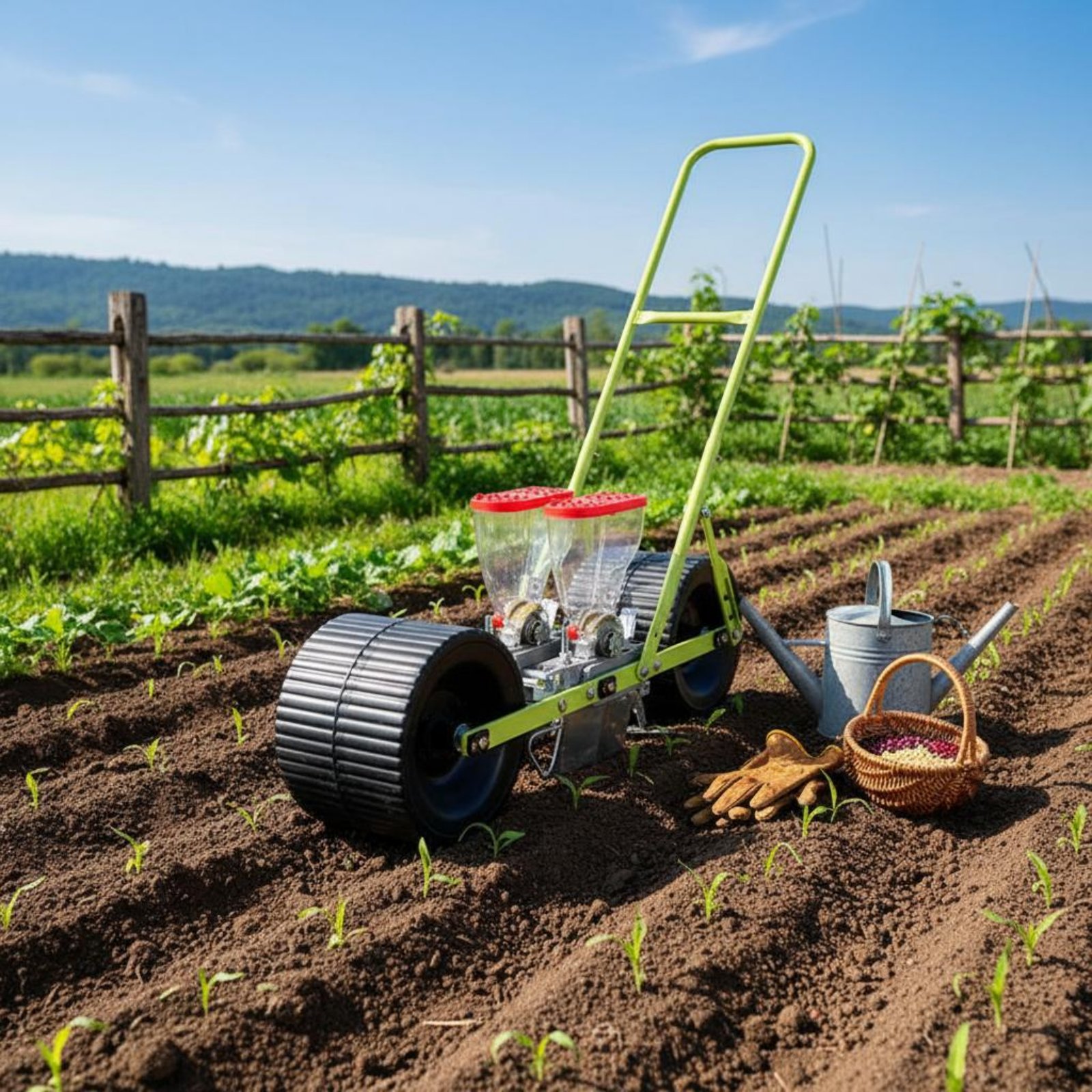 آلة بذر يدوية قابلة للتعديل بد - مراجعة Vegetable Transplanter وسعره