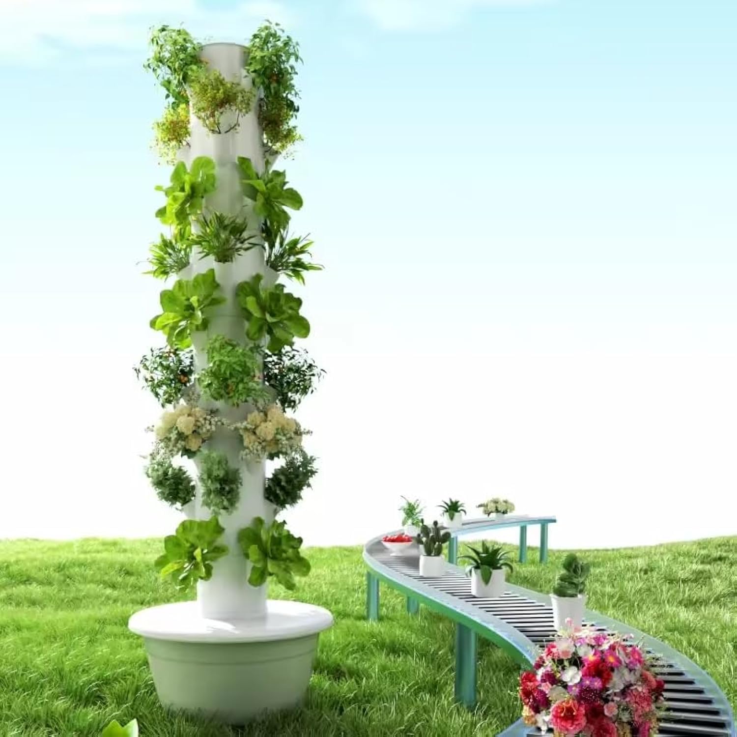 برج زراعة عمودي هيدروبوني للخض - مراجعة Vegetable Transplanter وسعره